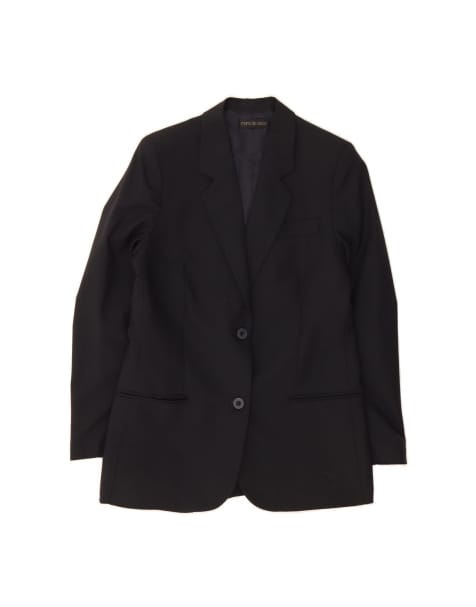 Vintage 2 Button Blazer Jacket It 42 Medium In Blue Wool - view 1