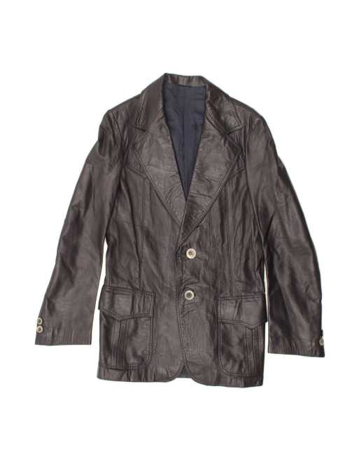 Vintage 2 Button Blazer Jacket It 44 Medium In Black