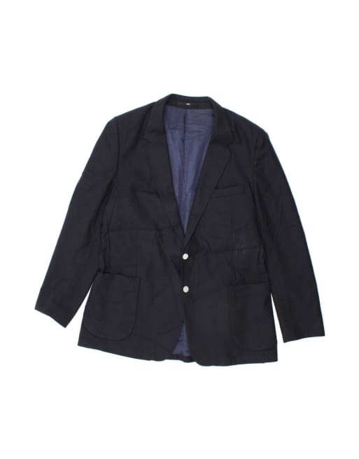 Vintage 2 Button Blazer Jacket It 46 Small In Blue New