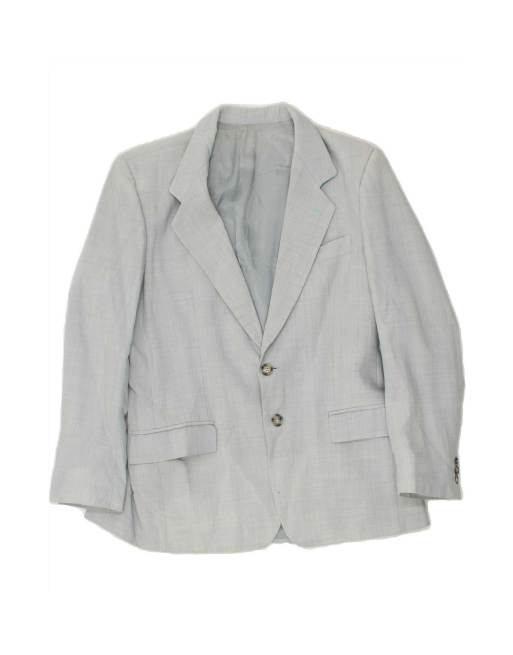 Vintage 2 Button Blazer Jacket It 46 Small In Blue