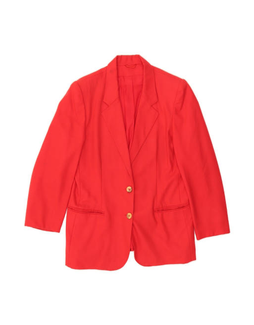 Vintage 2 Button Blazer Jacket It 48 XL In Red