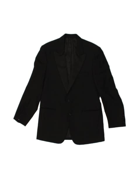 Vintage 2 Button Blazer Jacket It 50 Large In Black Virgin - view 1