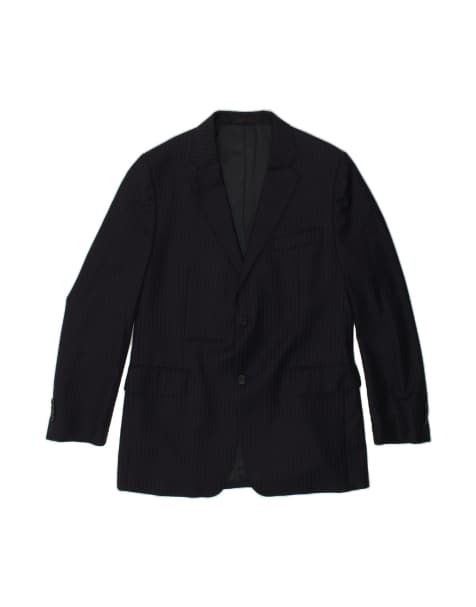 Vintage 2 Button Blazer Jacket It 56 3XL In Blue Pinstripe - view 1