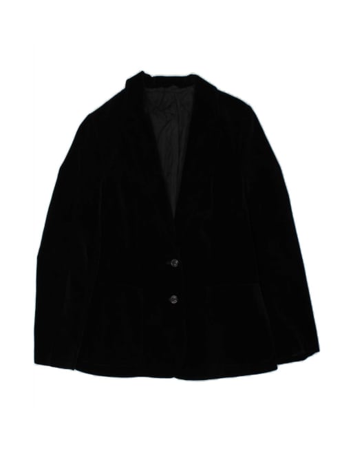 Vintage 2 Button Blazer Jacket UK 12 Medium In Black