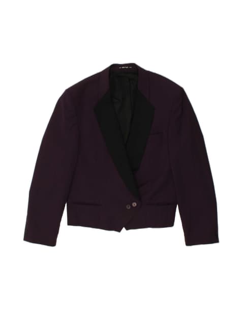 Vintage 2 Button Blazer Jacket UK 16 Large In Purple - view 1