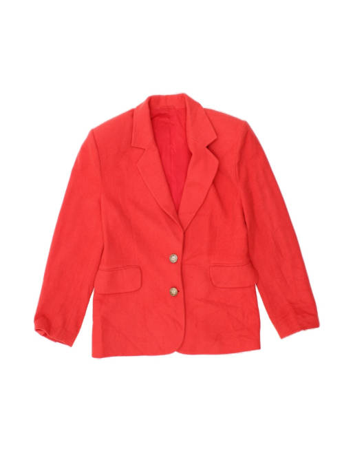 Vintage 2 Button Blazer Jacket UK 18 XL In Red