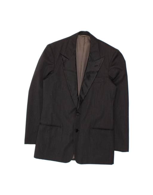 Vintage 2 Button Blazer Jacket UK 36 Small In Grey
