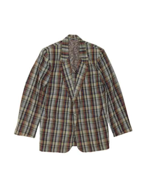 Vintage 2 Button Blazer Jacket UK 38 Medium In Multicoloured Check