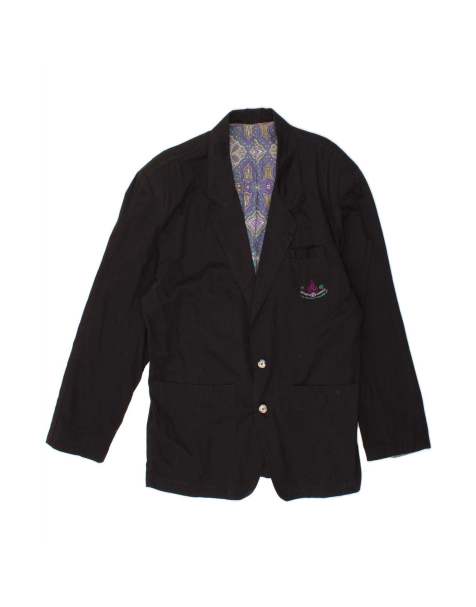 Vintage 2 Button Blazer Jacket UK 40 Large In Black - view 1