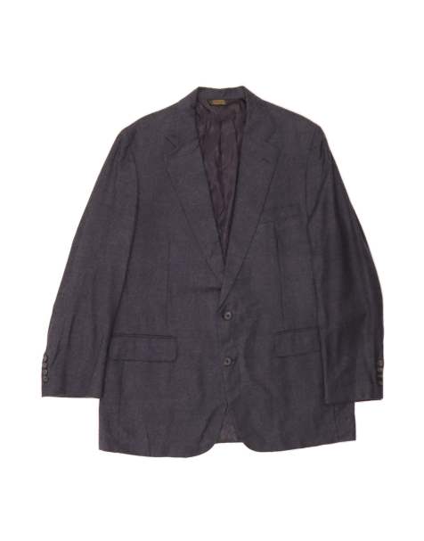 Vintage 2 Button Blazer Jacket UK 40 Large In Blue Wool - view 1