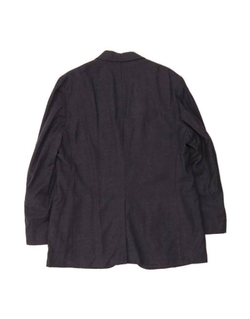 Vintage 2 Button Blazer Jacket UK 40 Large In Blue Wool, 2 of 4