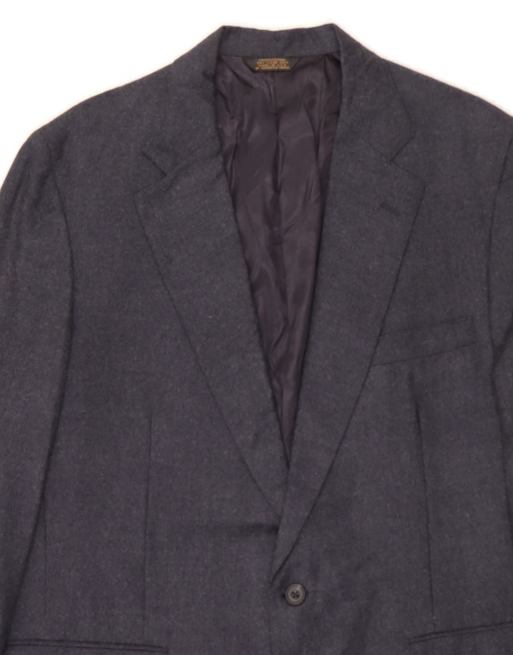 Vintage 2 Button Blazer Jacket UK 40 Large In Blue Wool, 3 of 4