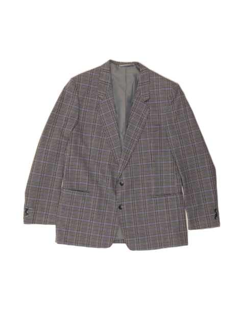 Vintage 2 Button Blazer Jacket UK 40 Large In Grey Check - view 1