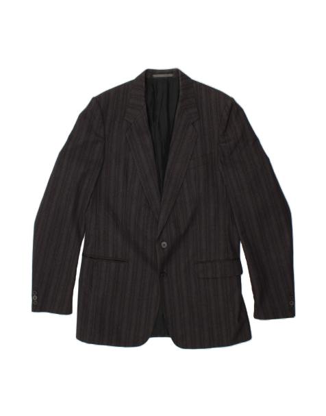 Vintage 2 Button Blazer Jacket UK 44 2XL In Grey Striped New - view 1