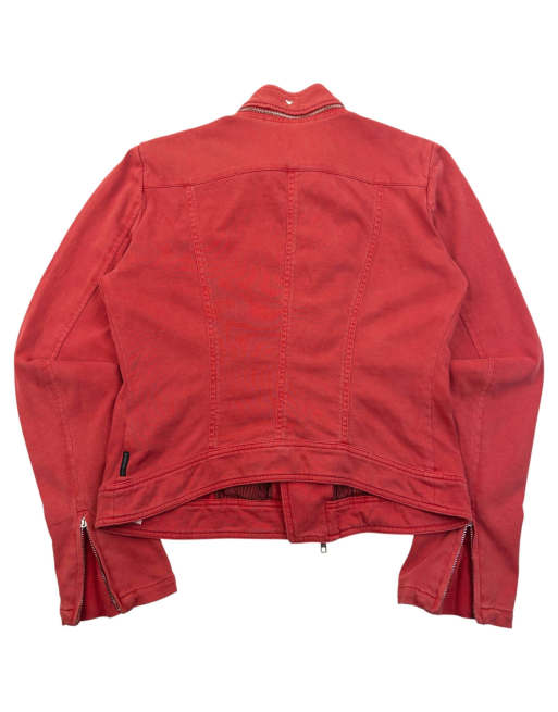 Vintage 2000s Armani Jeans Asymmetric Zip Up Jacket Size M, 3 of 4