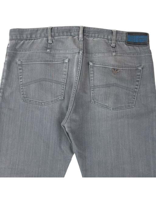 Vintage 2000s Armani Jeans Comfort Denim Jeans Size W38 in Grey | ASOS