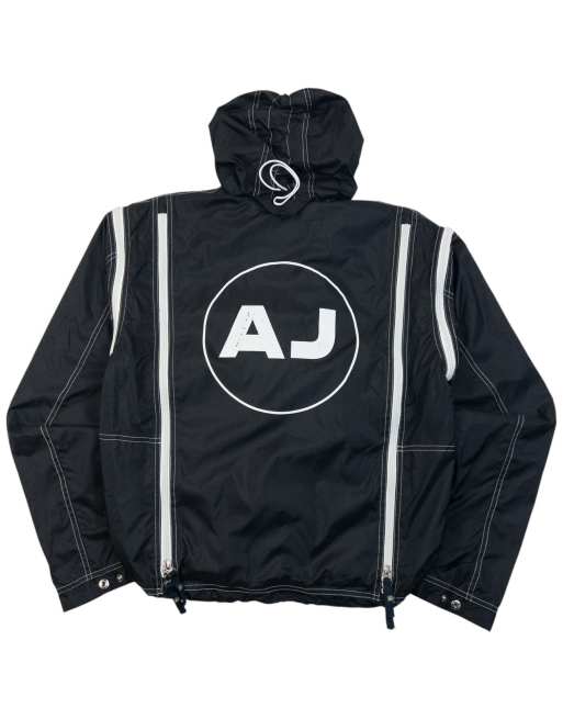 Vintage 2000s Armani Jeans Full Zip Convertible Jacket Size S, 4 of 7