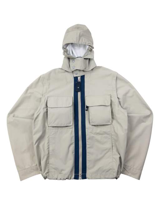 Vintage 2000s Armani Jeans zip off sleeve jacket size m in grey