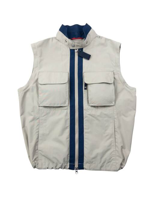 Vintage 2000s Armani Jeans zip off sleeve jacket size m in grey | ASOS