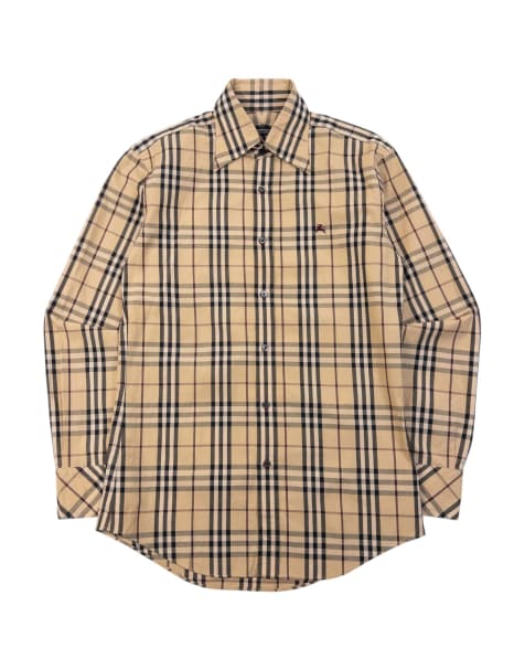 Vintage 2000s Burberry Black Label Nova Check Long Sleeve Button Up Shirt Size S - view 1