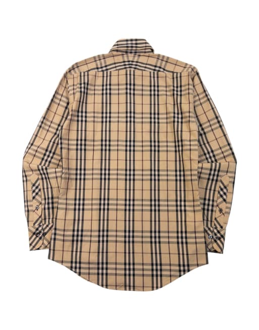 Vintage 2000s Burberry Black Label Nova Check Long Sleeve Button Up Shirt Size S, 2 of 7