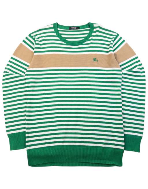 Vintage 2000s Burberry Black Label Striped Jumper Size S