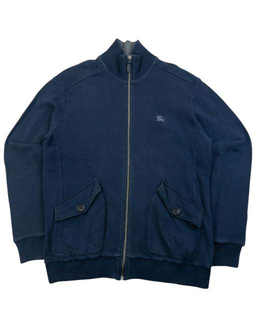 Vintage 2000s Burberry Black Label Zip Up Sweatshirt Size M