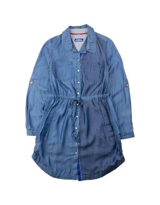 Vintage 2000s Burberry Blue Label Button Up Shirt Dress Size S