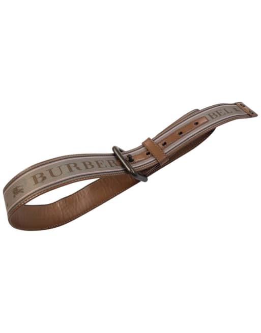 Vintage 2000s Burberry Blue Label Leather Belt Size L, 1 of 7