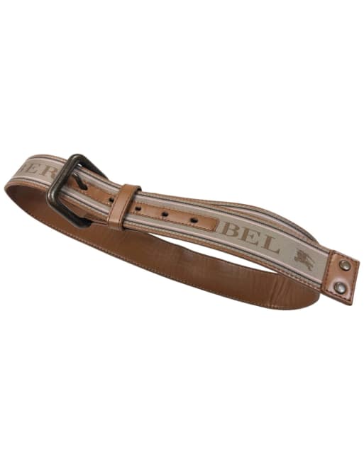 Vintage 2000s Burberry Blue Label Leather Belt Size L, 4 of 7