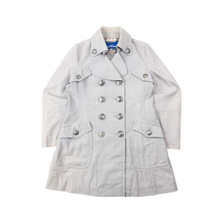 BURBERRY　BLUELABEL　ポンチョ　Y2K Мサイズ　レディース Vintage 2000s Burberry Blue Label Nova Check Lined Trench Jacket