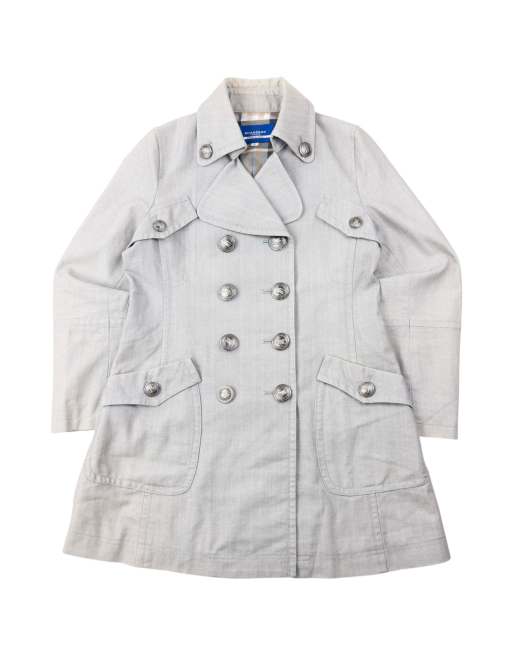 Vintage 2000s Burberry Blue Label Nova Check Lined Trench Jacket Size M