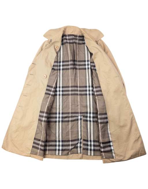 Vintage 2000s Burberry Blue Label Nova Check Lined Trench Jacket