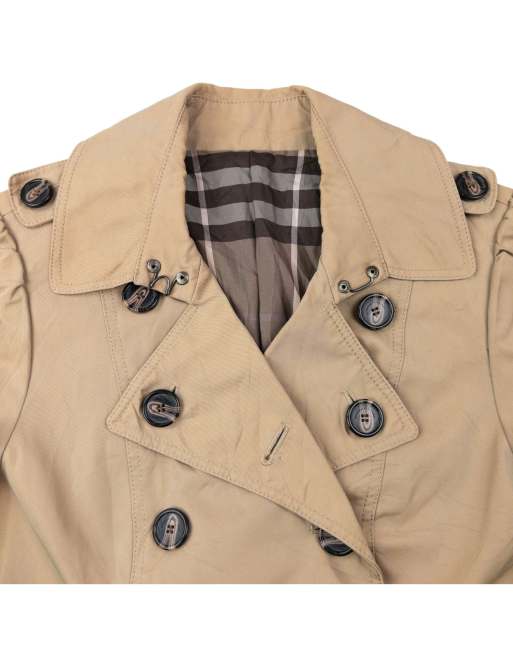 Vintage 2000s Burberry Blue Label Nova Check Lined Trench Jacket