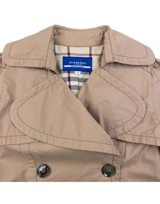 Vintage 2000s Burberry Blue Label Nova Check Lined Trench Jacket Size M, 4 of 4