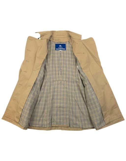 Vintage 2000s Burberry Blue Label Nova Check Lined Trench Jacket Size S, 2 of 4