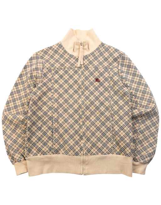 Vintage 2000s Burberry Blue Label Nova Check Zip Up Sweatshirt