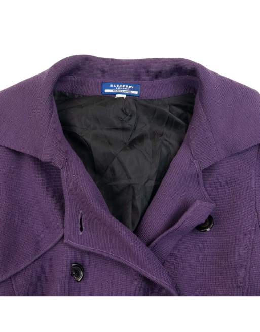 Vintage 2000s Burberry Blue Label Wool Longline Jacket Size S, 4 of 4