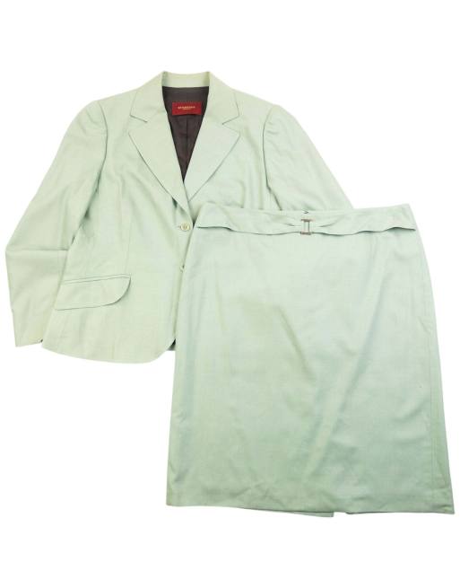 Vintage 2000s Burberry Jacket & Skirt Suit Set Size XL