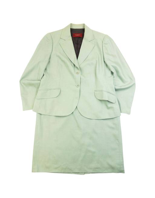 Vintage 2000s Burberry Jacket & Skirt Suit Set Size XL, 2 of 4