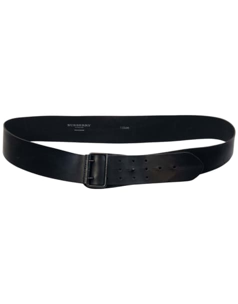 Vintage 2000s Burberry Leather Belt Size XL - view 1