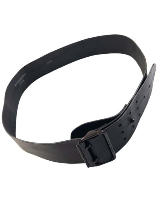 Vintage 2000s Burberry Leather Belt Size XL, 2 of 4