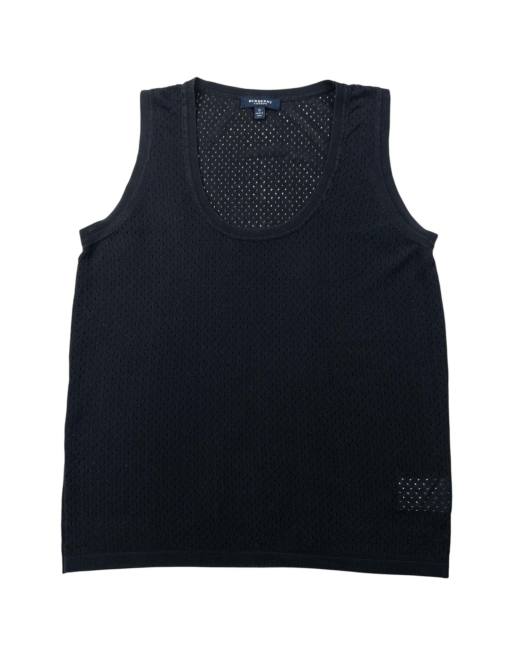 Vintage 2000s Burberry Mesh Vest Top Size L