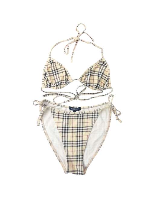 Vintage 2000s Burberry Nova Check Bikini Set Size S
