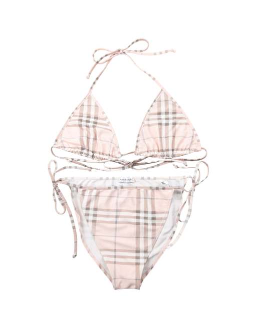 Vintage 2000s Burberry Nova Check Bikini Set Size XL