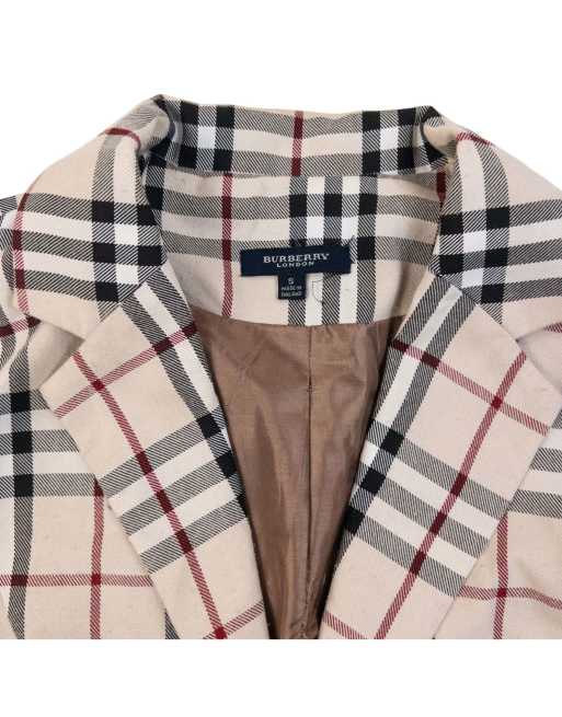 Vintage 2000s Burberry Nova Check Blazer Jacket Size S, 3 of 7