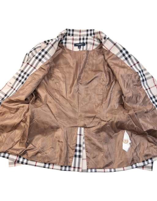 Vintage 2000s Burberry Nova Check Blazer Jacket Size S, 4 of 7