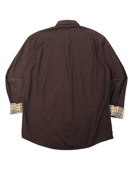 Vintage 2000s Burberry Nova Check Cuff Long Sleeve Button Up Shirt Size XL, 2 of 4
