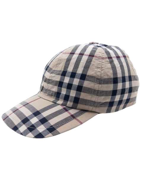 Vintage 2000s Burberry Nova Check Hat in Beige - view 1