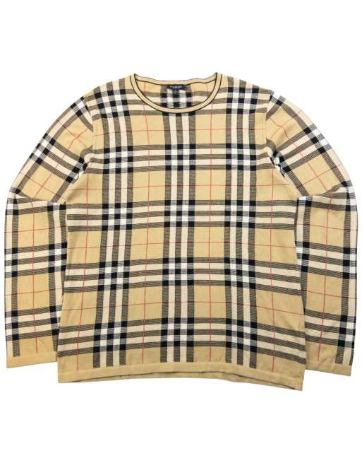 Vintage 2000s Burberry Nova Check Jumper Size M